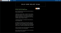 Desktop Screenshot of coldsorereliefscam.blogspot.com