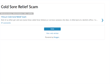 Tablet Screenshot of coldsorereliefscam.blogspot.com