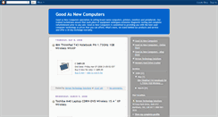 Desktop Screenshot of goodasnewcomputers.blogspot.com