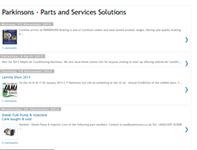 Tablet Screenshot of parkinsons-partsandservices.blogspot.com