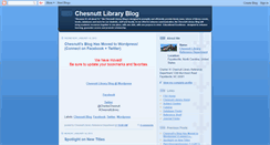 Desktop Screenshot of chesnuttlibrary.blogspot.com