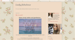 Desktop Screenshot of ladyfabuloux.blogspot.com