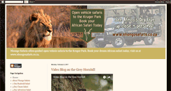Desktop Screenshot of krugernationalparksafaris.blogspot.com