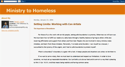 Desktop Screenshot of homelessministry.blogspot.com