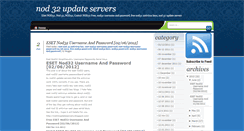 Desktop Screenshot of nod32updateservers.blogspot.com