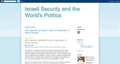 Desktop Screenshot of israelisecurityandtheworldspolitics.blogspot.com