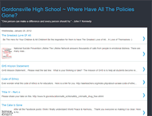 Tablet Screenshot of gordonsvillehighschool.blogspot.com