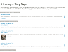 Tablet Screenshot of journeyofbabysteps.blogspot.com