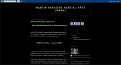 Desktop Screenshot of martinparadinemartialarts.blogspot.com