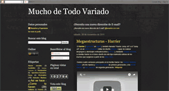 Desktop Screenshot of muchodetodovariado.blogspot.com