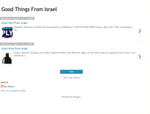 Tablet Screenshot of goodthingsfromisrael.blogspot.com