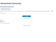 Tablet Screenshot of homeschoolcommunity.blogspot.com