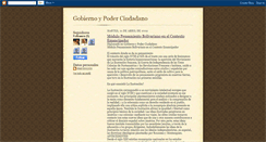 Desktop Screenshot of gobiernoypoderciudadano.blogspot.com