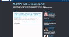 Desktop Screenshot of medicalintelligencenews.blogspot.com