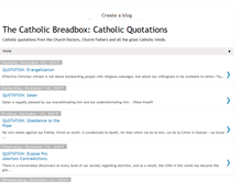 Tablet Screenshot of catholicbreadbox.blogspot.com