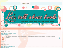 Tablet Screenshot of erika-letstalkaboutbooks.blogspot.com