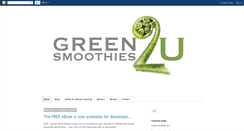 Desktop Screenshot of greensmoothies2u.blogspot.com