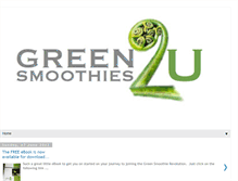 Tablet Screenshot of greensmoothies2u.blogspot.com