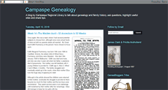 Desktop Screenshot of campaspegenealogy.blogspot.com