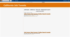 Desktop Screenshot of californiajobtweets.blogspot.com