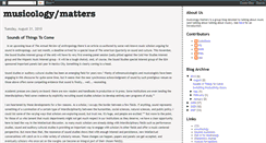 Desktop Screenshot of musicologymatters.blogspot.com