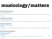 Tablet Screenshot of musicologymatters.blogspot.com