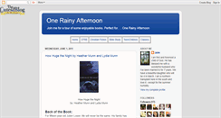 Desktop Screenshot of onerainyafternoon.blogspot.com