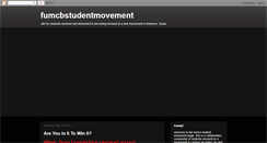 Desktop Screenshot of fumcbstudentmovement.blogspot.com