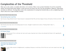 Tablet Screenshot of complexitiesofthethreshold.blogspot.com