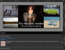 Tablet Screenshot of fruhansensverden.blogspot.com