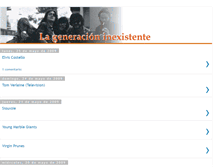 Tablet Screenshot of lageneracioninexistente.blogspot.com