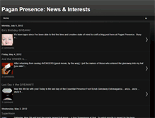 Tablet Screenshot of paganpresence.blogspot.com