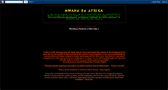 Desktop Screenshot of mwanabaafrika.blogspot.com