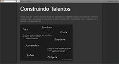 Desktop Screenshot of construindotalentos.blogspot.com