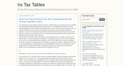 Desktop Screenshot of irs-taxtables.blogspot.com