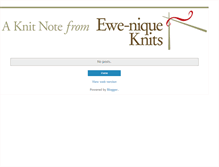 Tablet Screenshot of ewe-niqueknits.blogspot.com