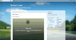 Desktop Screenshot of brokenlead.blogspot.com