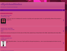 Tablet Screenshot of oflipstickandblushes.blogspot.com