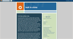 Desktop Screenshot of leah-in-china.blogspot.com