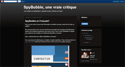 Desktop Screenshot of critique-spybubble.blogspot.com