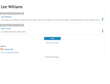 Tablet Screenshot of lee-williams2.blogspot.com