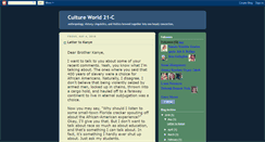 Desktop Screenshot of cultureworld21c.blogspot.com