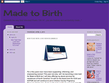 Tablet Screenshot of madetobirth.blogspot.com