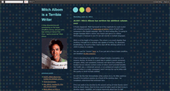 Desktop Screenshot of mitchalbomisaterriblewriter.blogspot.com