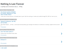 Tablet Screenshot of nothingislostforever.blogspot.com