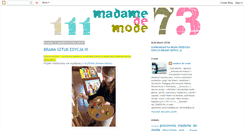 Desktop Screenshot of madamedemode.blogspot.com