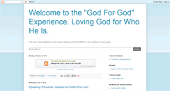 Desktop Screenshot of godforgodexperience.blogspot.com