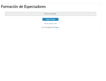 Tablet Screenshot of formaciondeespectadores.blogspot.com