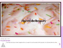 Tablet Screenshot of daretobebeauty.blogspot.com
