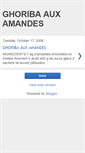 Mobile Screenshot of ghoriba-aux-amandes.blogspot.com